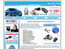 Tablet Screenshot of locksmithrentonwa.com